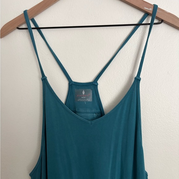 FPM by Free People Hotshot Onesie Blue Teal Jumpsuit Women’s XS NWOT *flaw - Picture 2 of 7